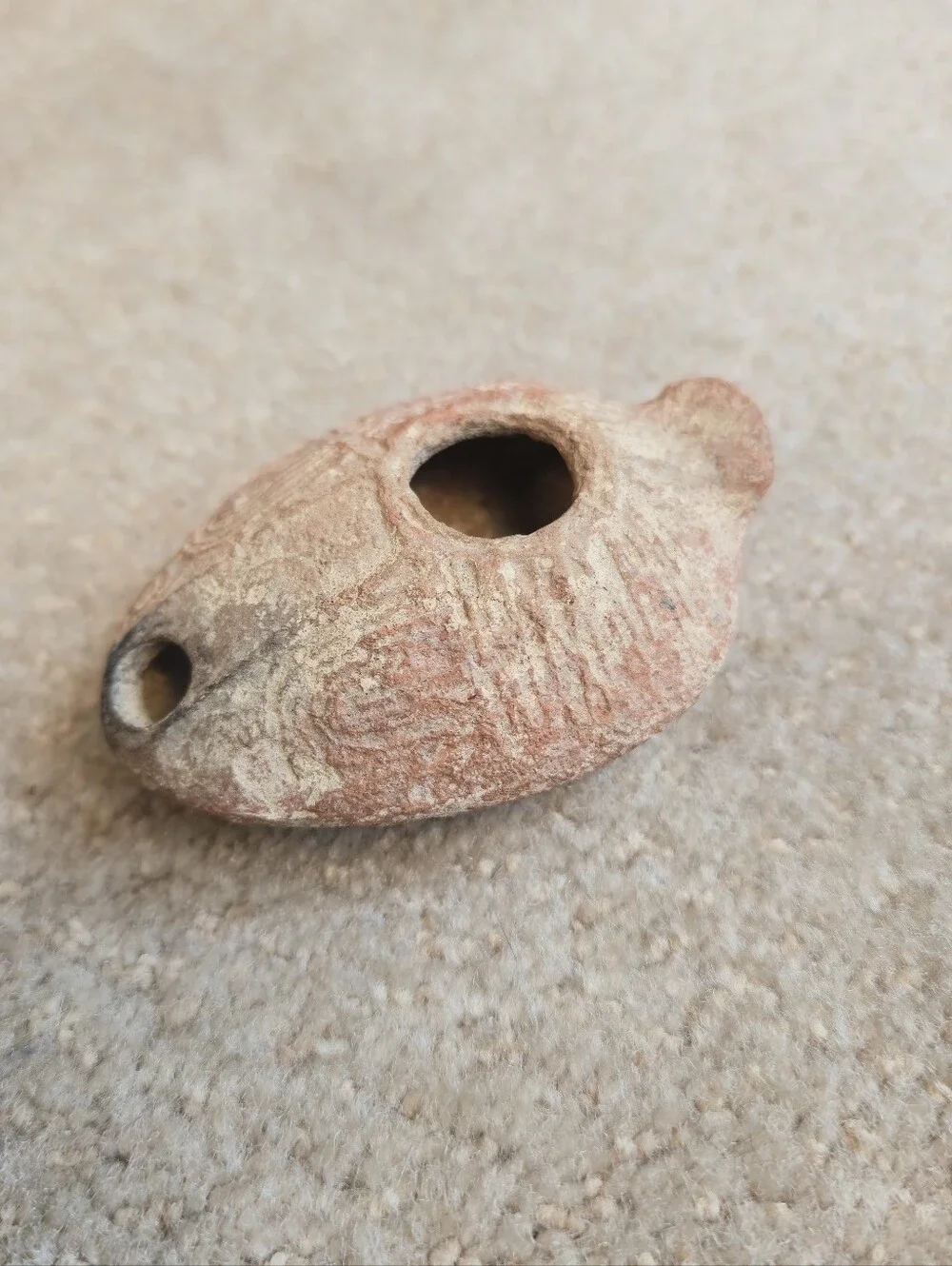 Ancient Roman / Byzantine 1st-3rd Century Terracotta Pottery OIL LAMP
